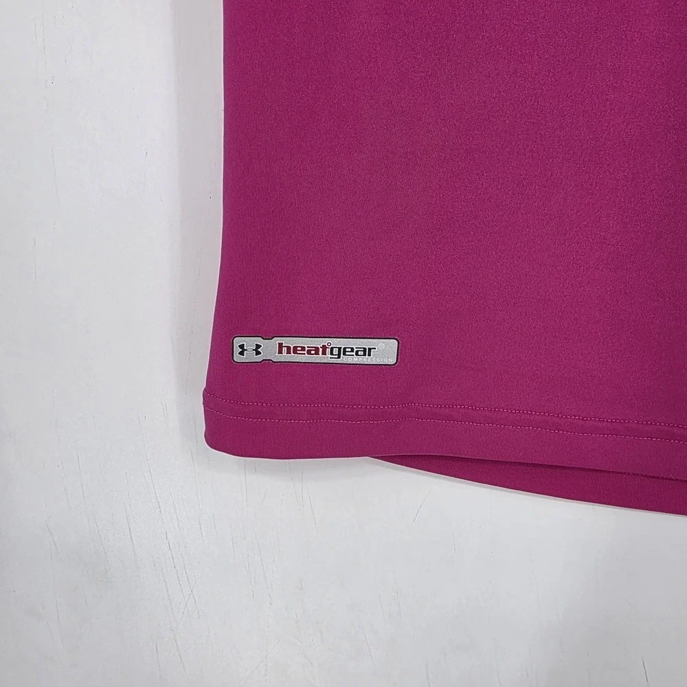Under Armour Compression Shirt Mens XL Pink Short Sleeve‎ Heatgear Football
